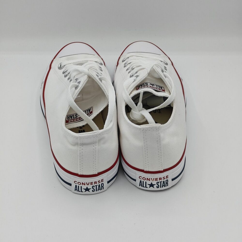 Converse All Star OX Men’s Canvas Low-Top Basketball Shoes (Optical White) New - Picture 4 of 5